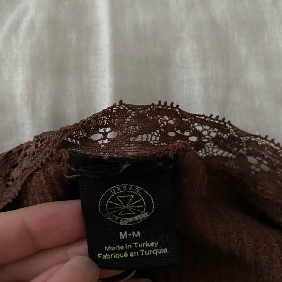 SOLD brown cross lace cami - Picture 4 of 4